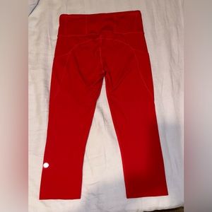 Lululemon fast and free red leggings